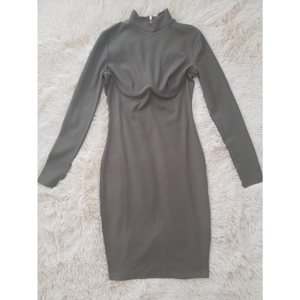 Olive Green Bodycon Maxi Dress